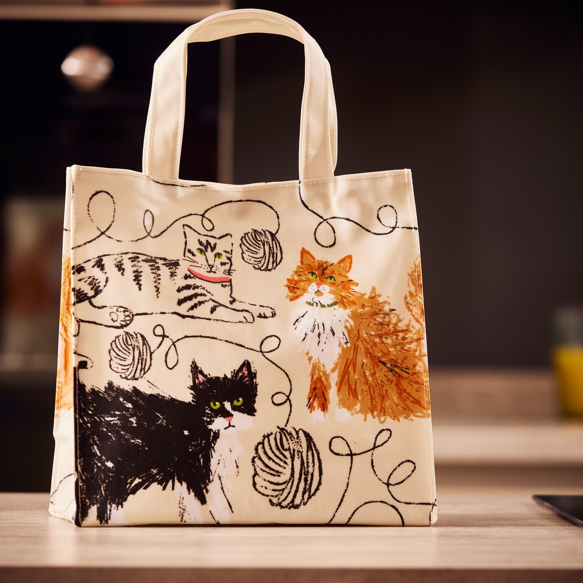 Ulster Weavers Feline Friends PVC Bag - Small in Grey - Bag - Ulster Weavers