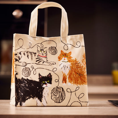 Ulster Weavers Feline Friends PVC Bag - Small in Grey - Bag - Ulster Weavers
