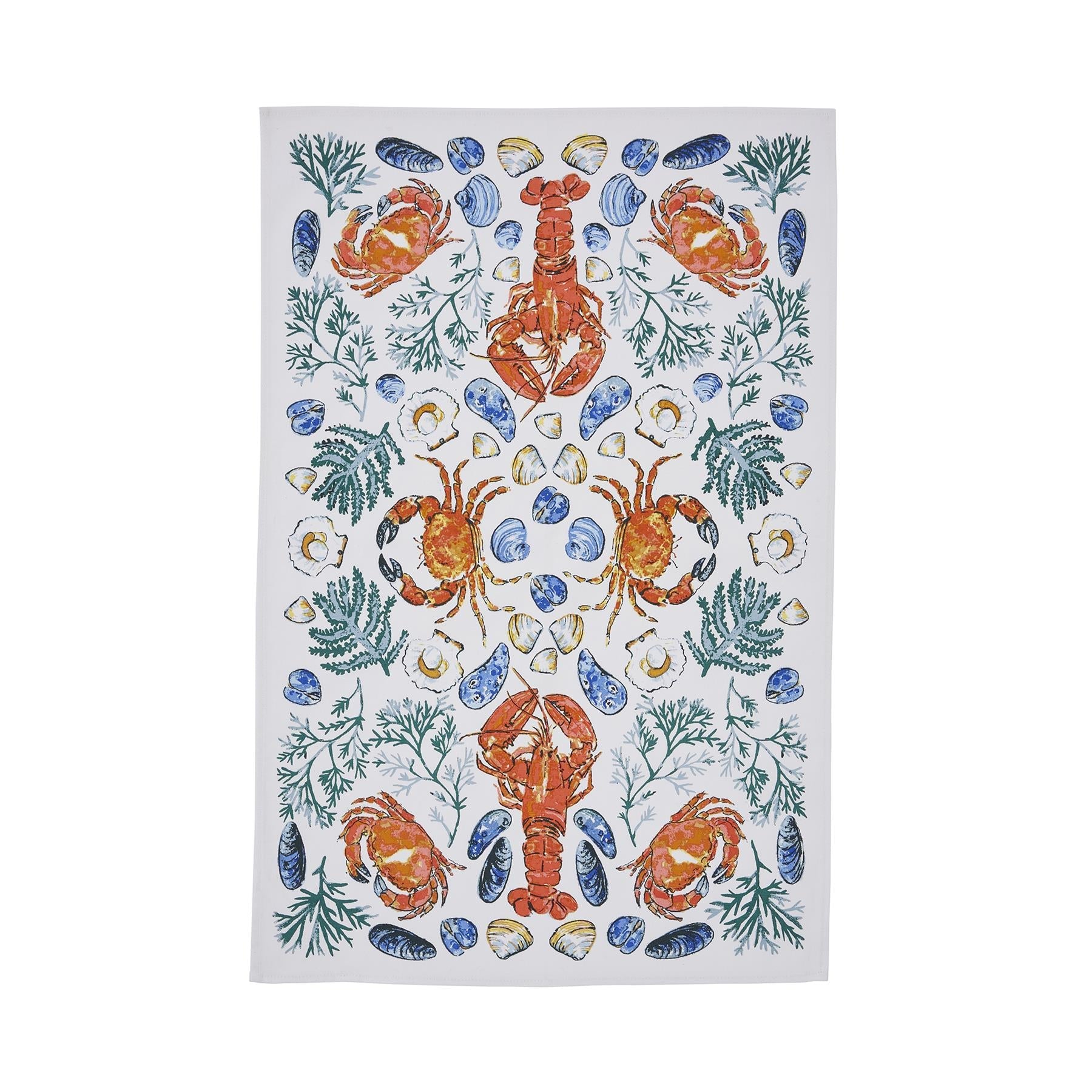Ulster Weavers Shellfish Tea Towel - Cotton One Size in Green - Tea Towel - Ulster Weavers