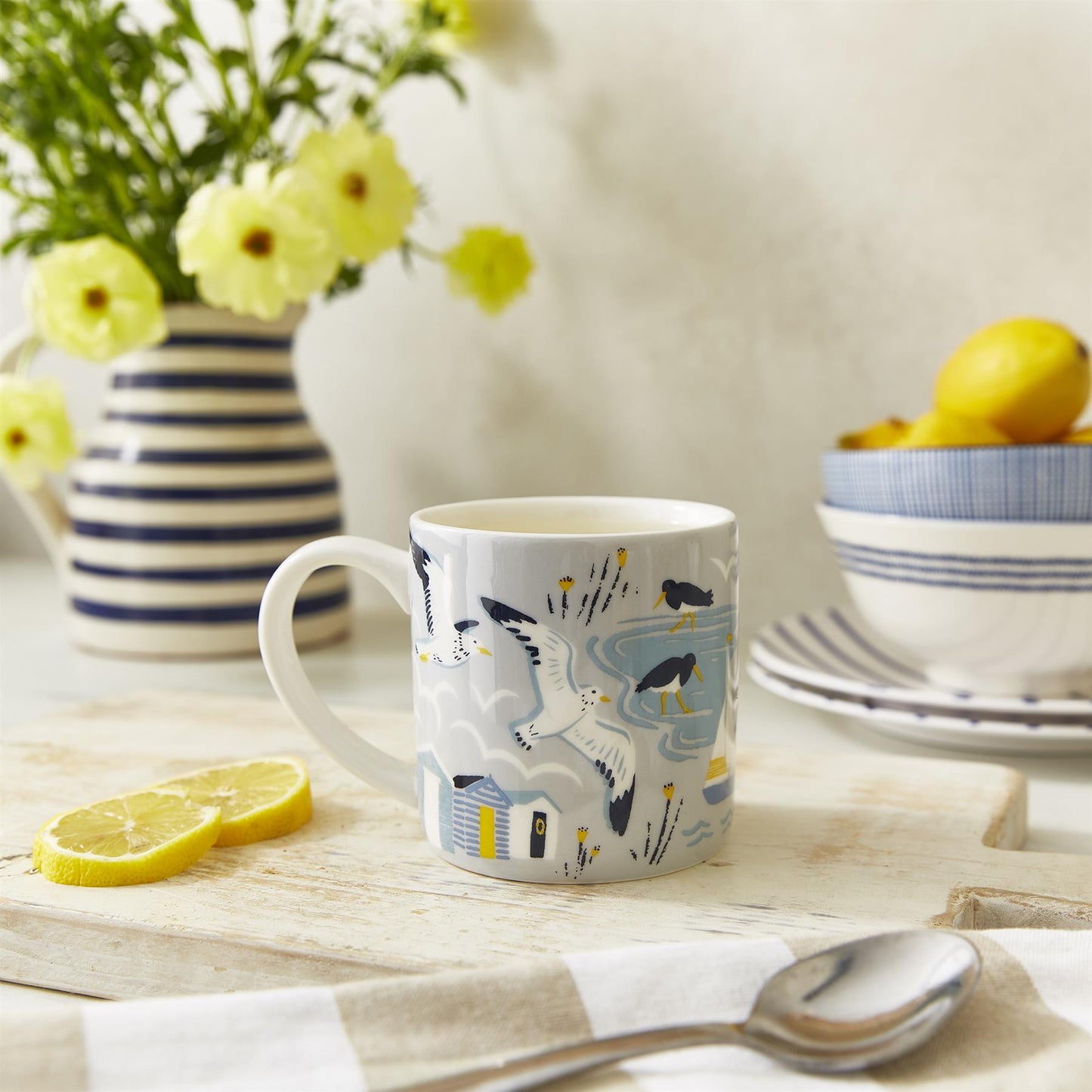Ulster Weavers Seashore Mug - New Bone China 250ml in Blue - Mug - Ulster Weavers