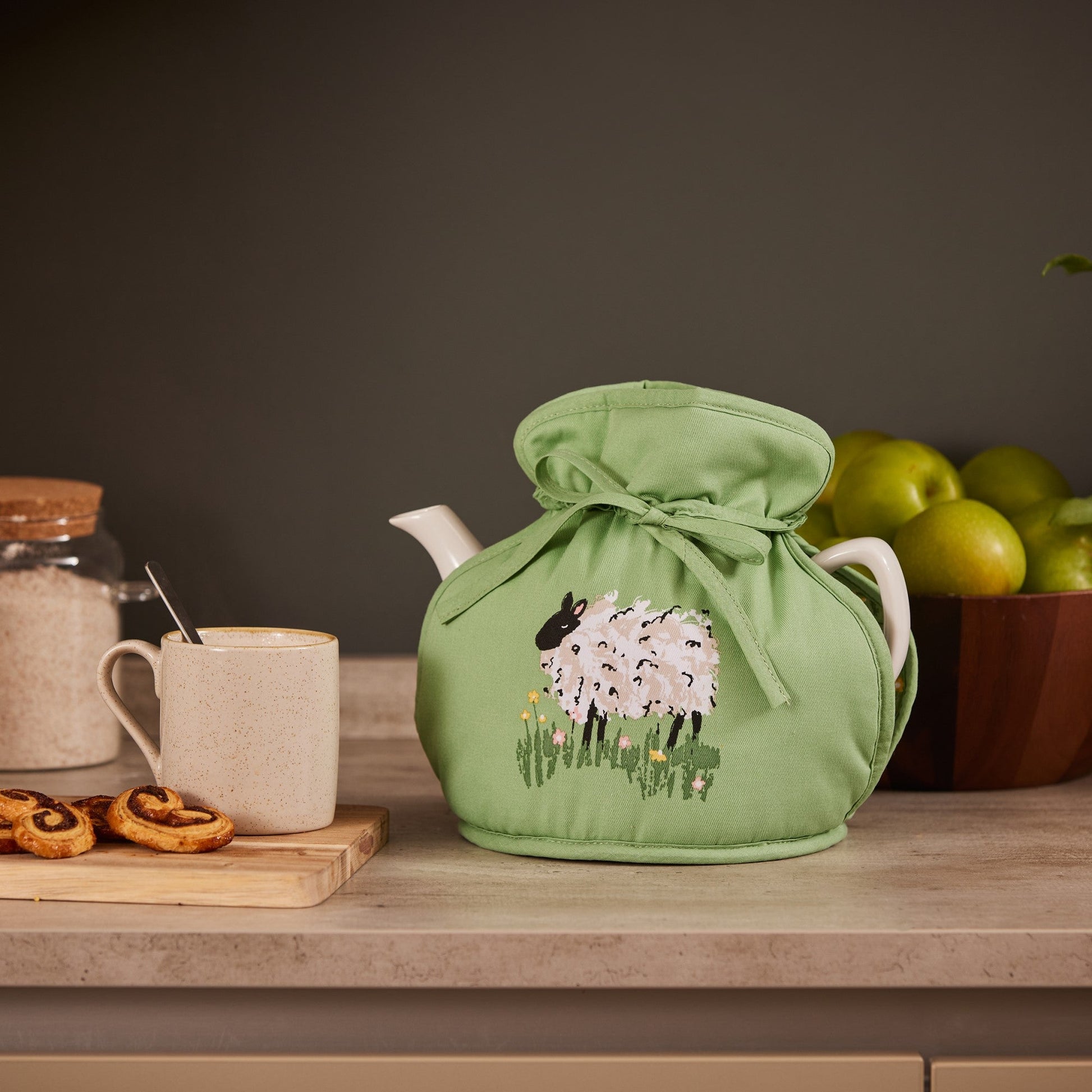 Ulster Weavers Woolly Sheep Tea Cosy - Muff One Size in Green - Tea Cosy - Ulster Weavers