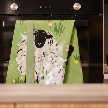 Ulster Weavers Woolly Sheep Apron - PVC/Oilcloth One Size in Green - Apron - Ulster Weavers