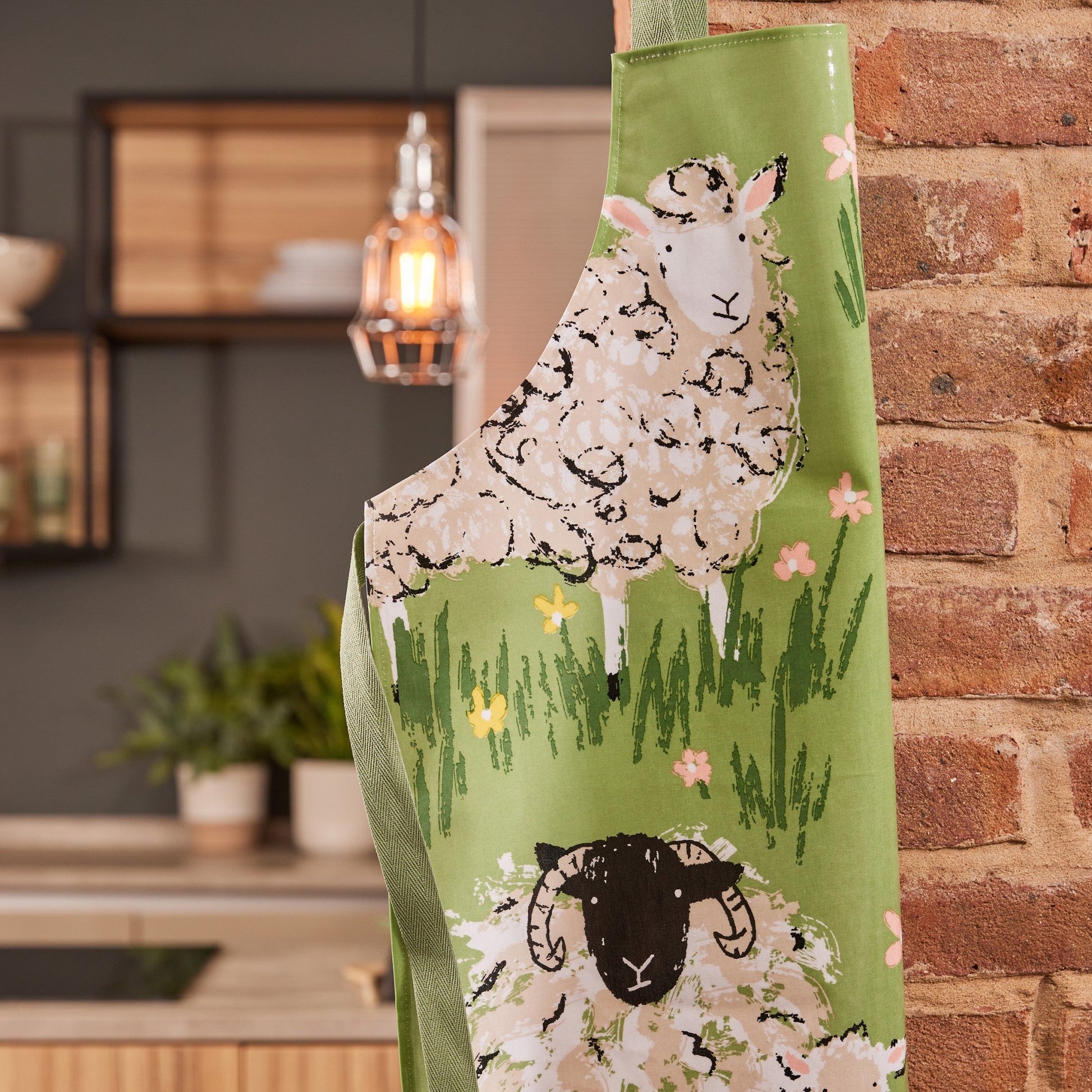 Ulster Weavers Woolly Sheep Double Oven Glove One Size in Green - Double Oven Glove - Ulster Weavers