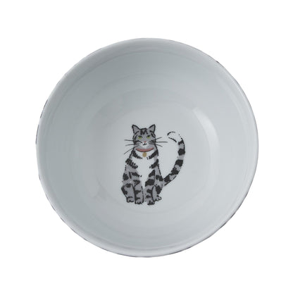 Ulster Weavers Feline Friends Bowl - Porcelain - 4 Pack One Size in White - Bowls - Ulster Weavers