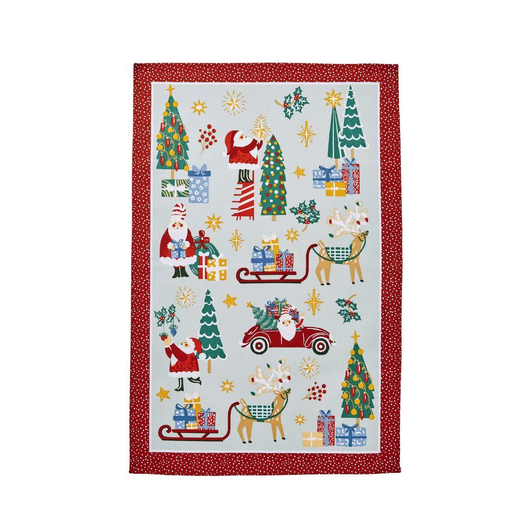 Ulster Weavers Recycled Cotton Tea Towel - Tis the Season (Green) -  - Ulster Weavers