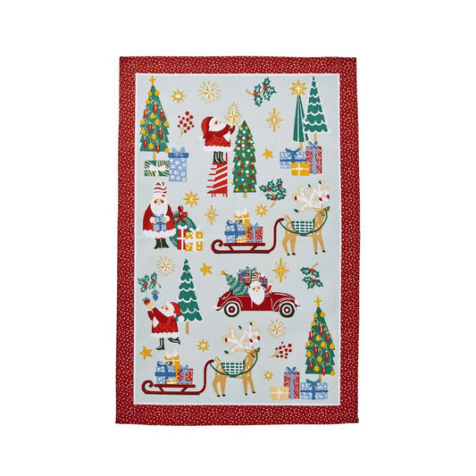 Ulster Weavers Recycled Cotton Tea Towel - Tis the Season (Green) -  - Ulster Weavers