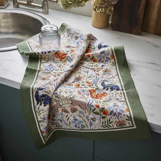 Ulster Weavers Blackthorn Tea Towel - Cotton One Size in Beige - Tea Towel - Ulster Weavers
