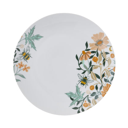 Ulster Weavers Bee Bloom Dinner Plate - Porcelain - 4 Pack One Size in White - Plates - Ulster Weavers