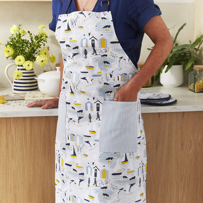 Ulster Weavers Seashore Apron - Cotton One Size in Blue - Apron - Ulster Weavers