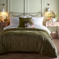Austell Bedspread by Appletree Heritage in Olive 150cm x 220cm - Bedspread - Appletree Heritage
