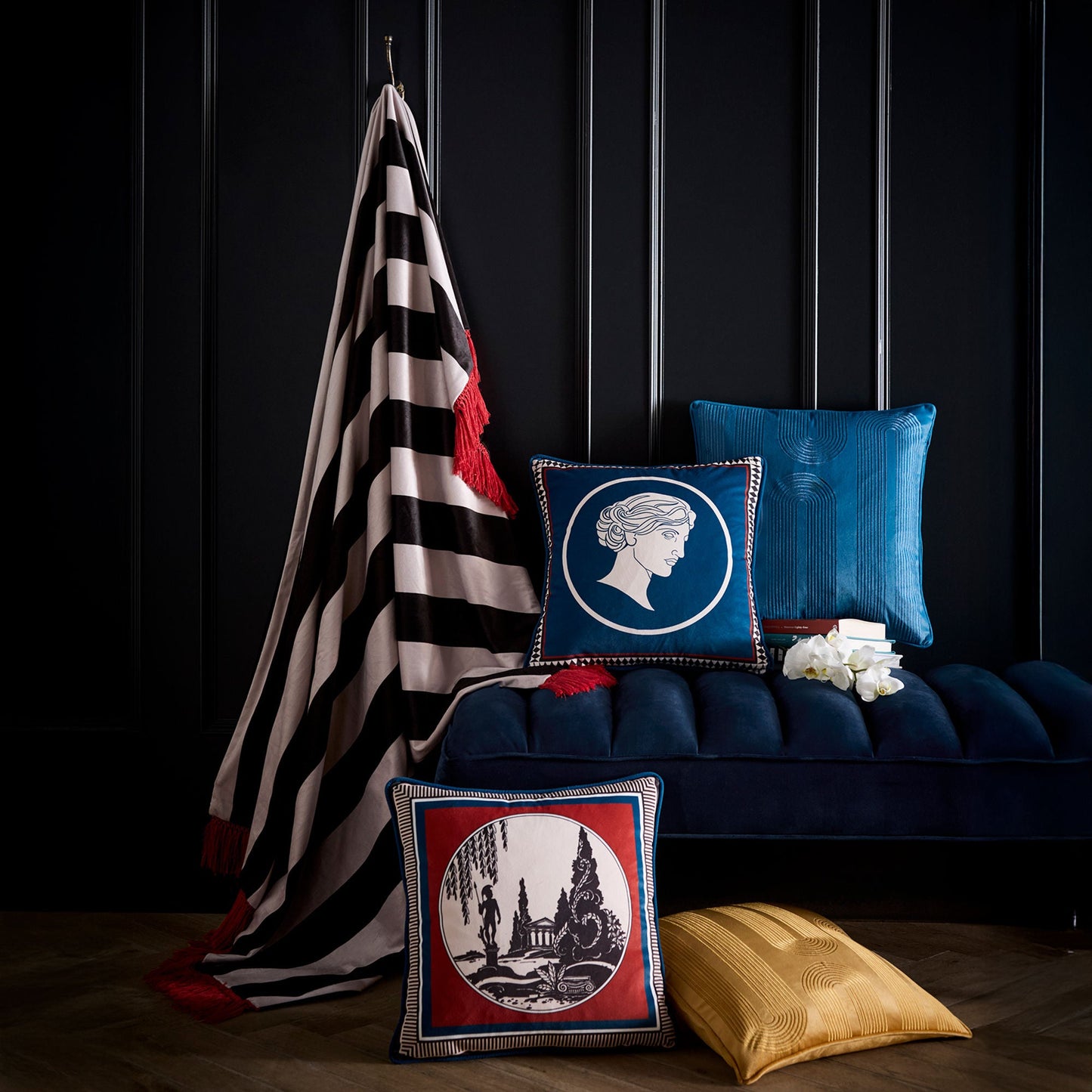 Arcadia Cushion in Red 43 x 43cm
