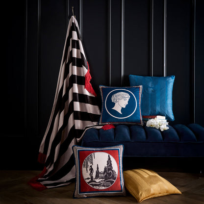 Arcadia Cushion in Red 43 x 43cm