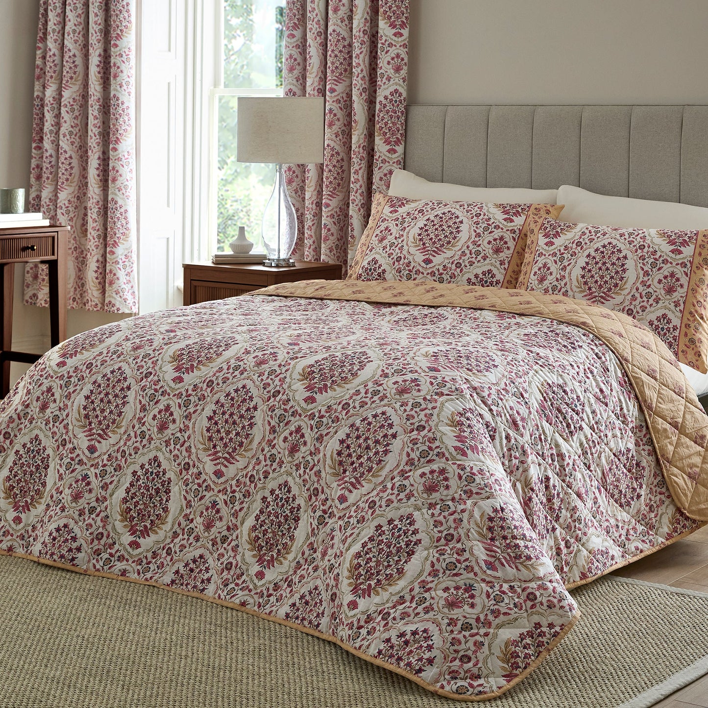 Ashmead Bedspread in Berry 200cm X 230cm - Bedspread - D & D