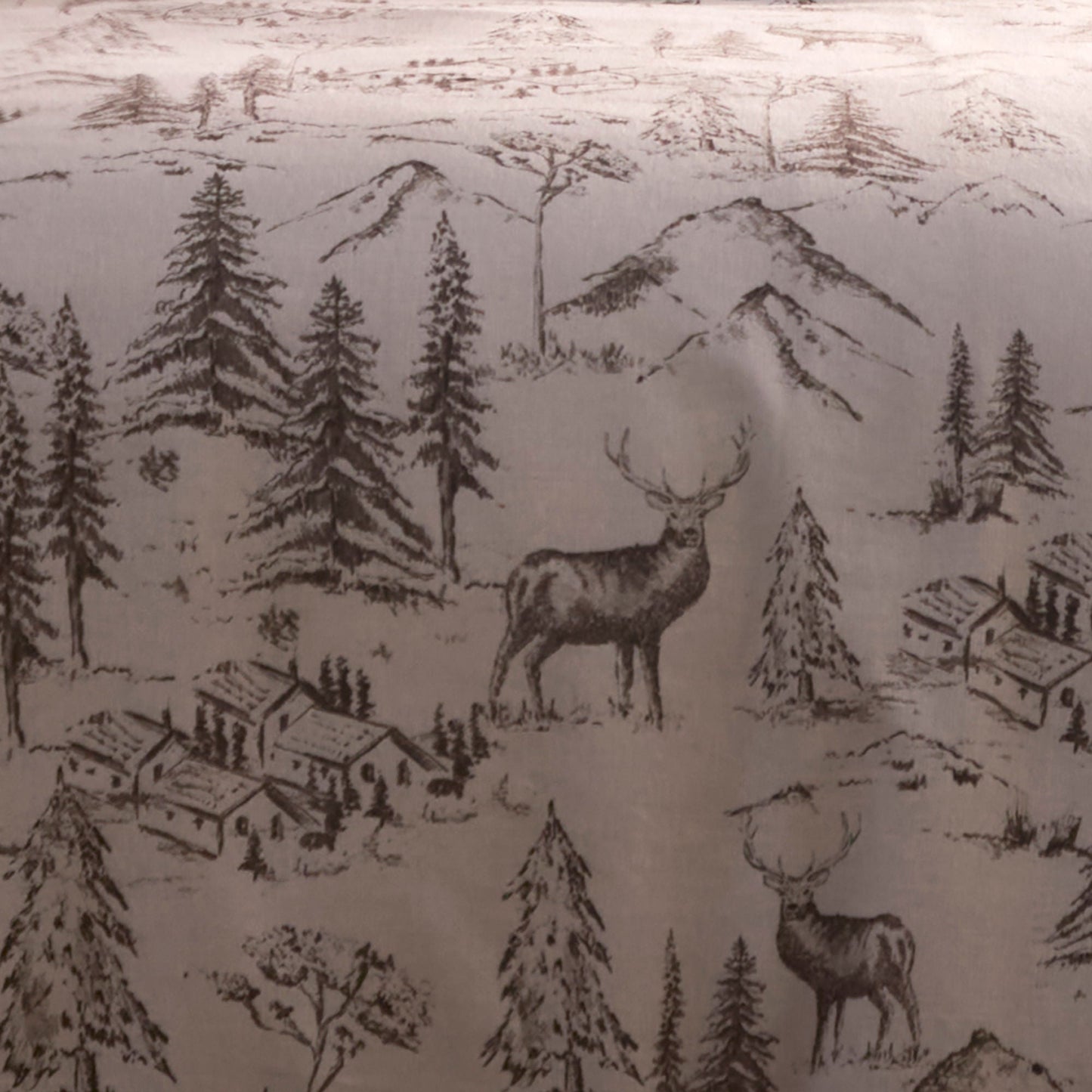 Alpine Stag Duvet Cover Set in Natural - Duvet Cover Set - Dreams & Drapes