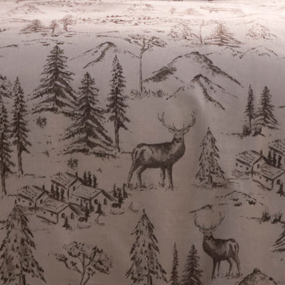 Alpine Stag Duvet Cover Set in Natural - Duvet Cover Set - Dreams & Drapes