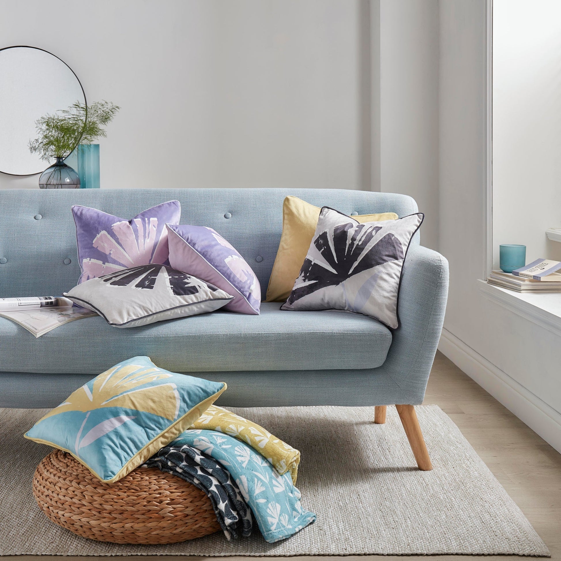 Alma Filled Cushion by Fusion in Lilac 43 x 43cm - Filled Cushion - Fusion