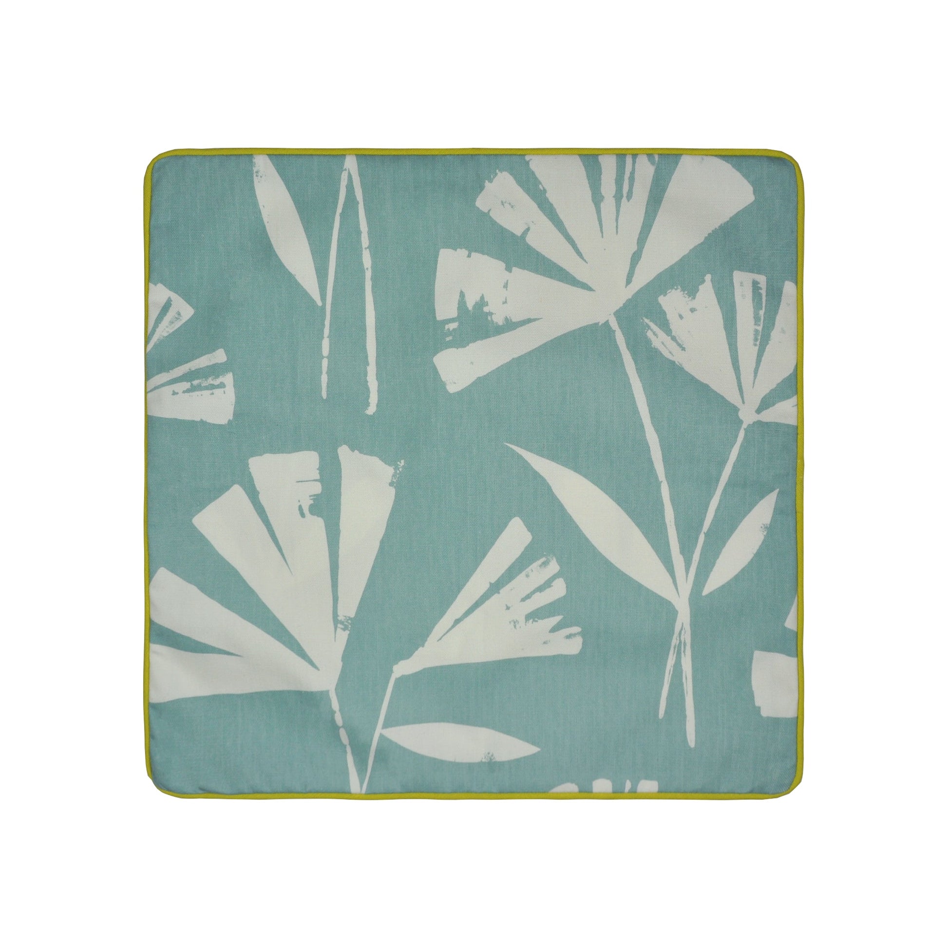 Alma Outdoor Filled Cushion by Fusion in Teal/Ochre 43 x 43cm - Filled Cushion - Fusion