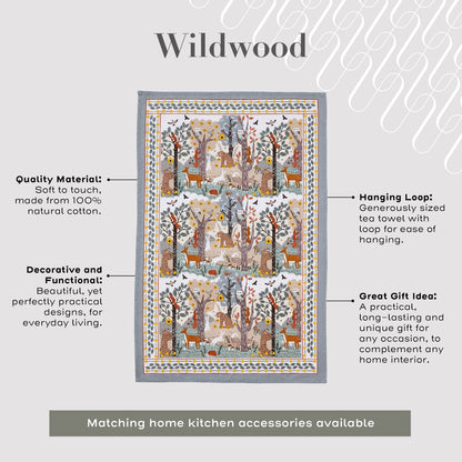 Ulster Weavers Cotton Tea Towel - Wildwood (100% Cotton, Blue) - Tea Towel - Ulster Weavers
