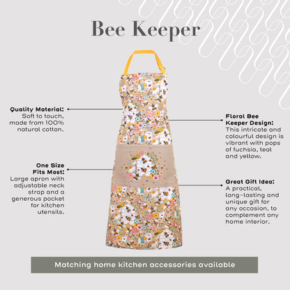 Ulster Weavers Cotton Apron - Bee Keeper (100% Cotton, Yellow) - Apron - Ulster Weavers