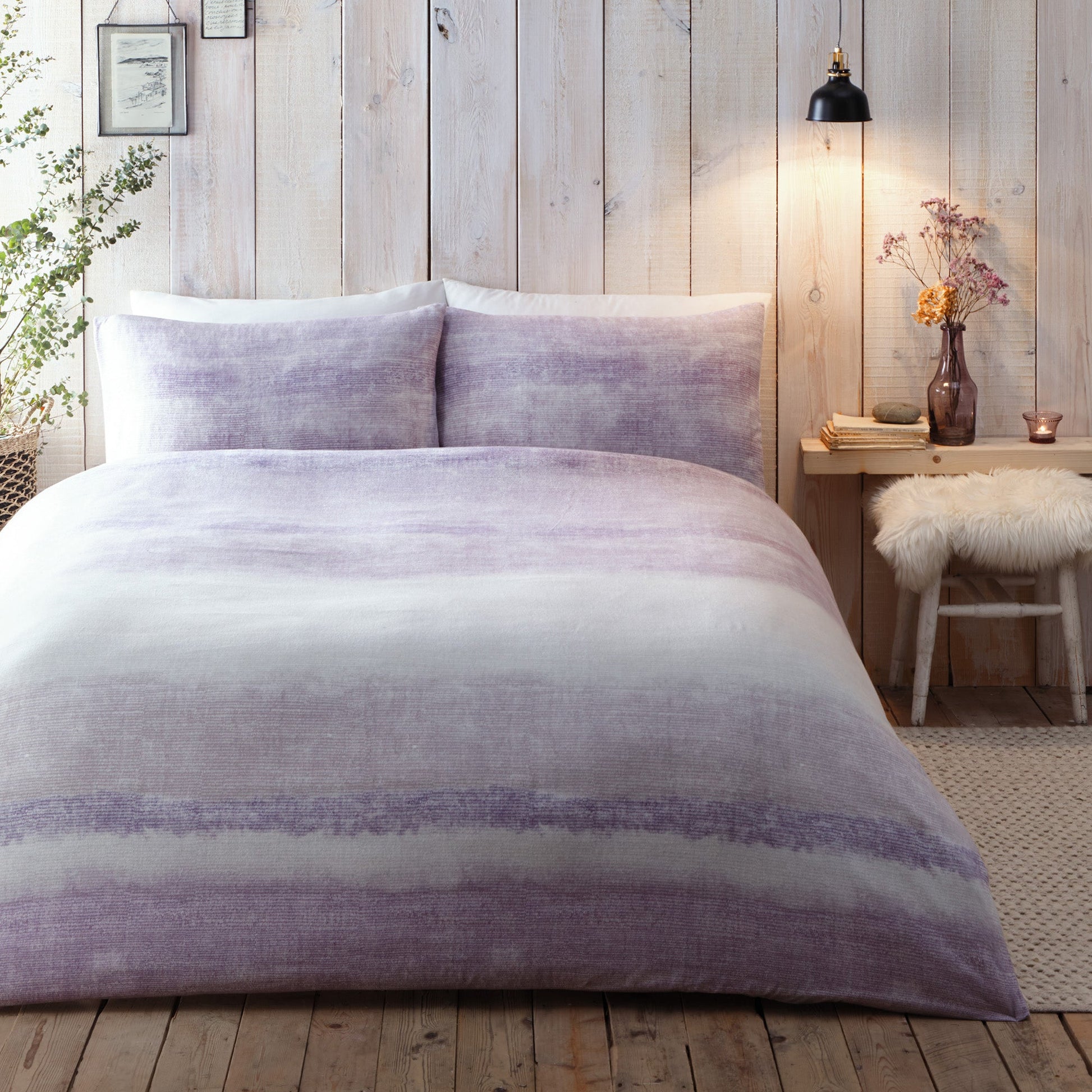 Anson Stripe Duvet Cover Set by Appletree Hygge in Mauve - Duvet Cover Set - Appletree Hygge