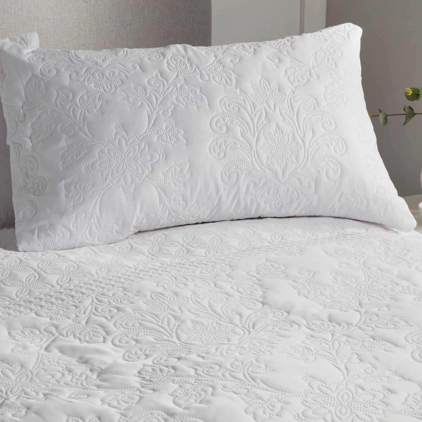 Avery Stripe Duvet Cover Set by Serene in White - Duvet Cover Set - Serene
