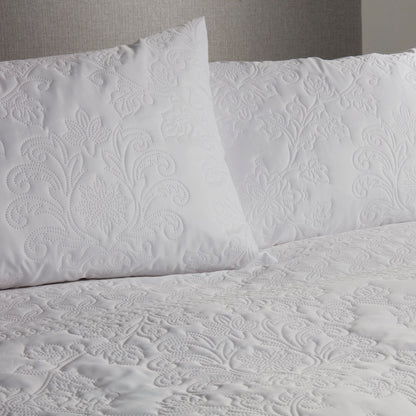 Avery Stripe Duvet Cover Set by Serene in White - Duvet Cover Set - Serene