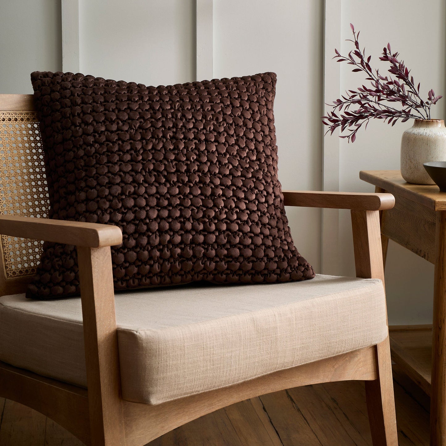 Bobble Cushion in Chocolate 55 x 55cm - Cushion - Appletree