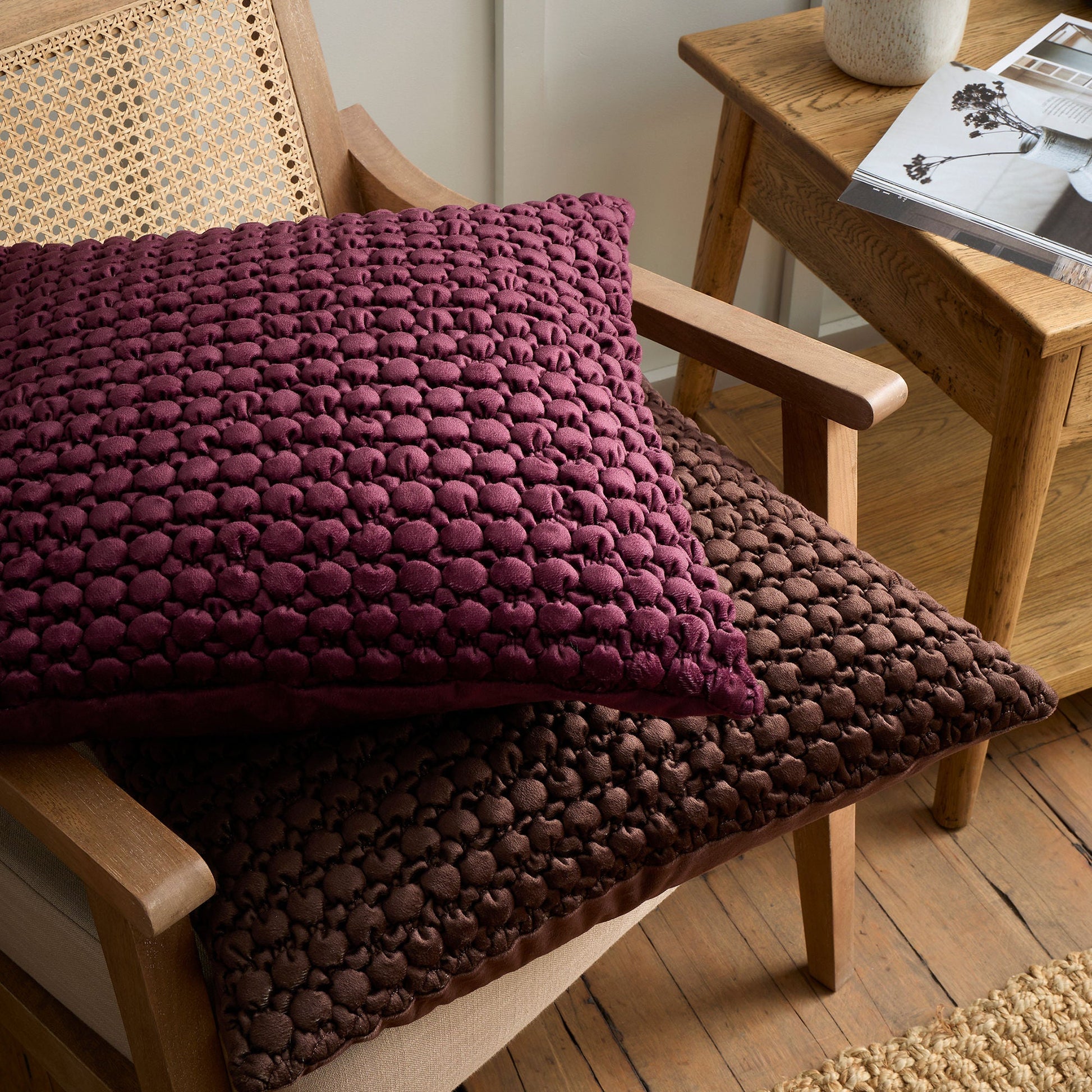 Bobble Cushion in Chocolate 55 x 55cm - Cushion - Appletree