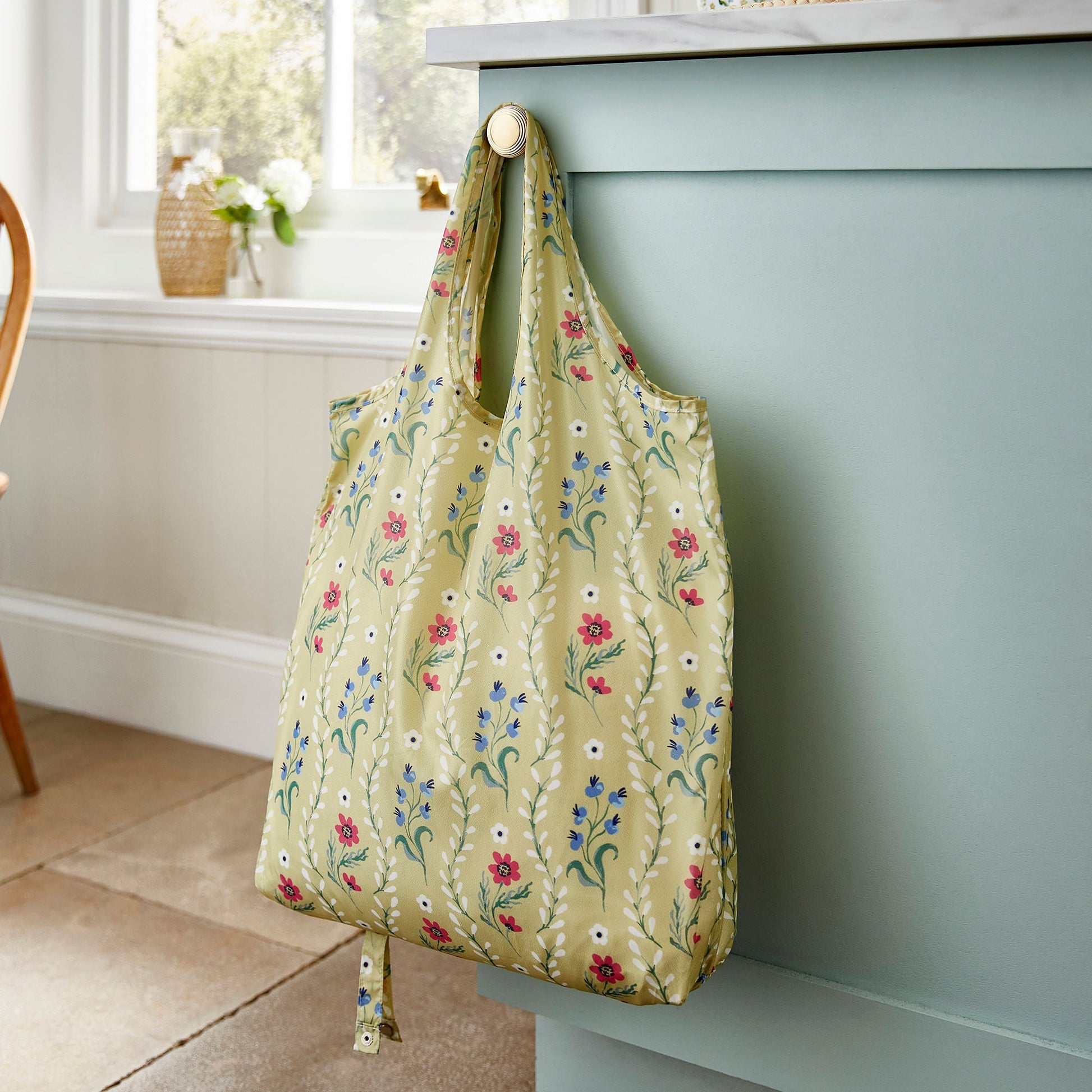 Ulster Weavers Boho Floral Foldable Tote Bag Medium in Multi - Roll-Up Bag - Ulster Weavers