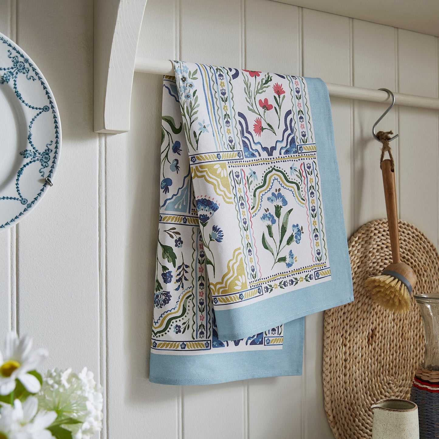 Ulster Weavers Boho Floral Tea Towel - Cotton One Size in Multi - Tea Towel - Ulster Weavers