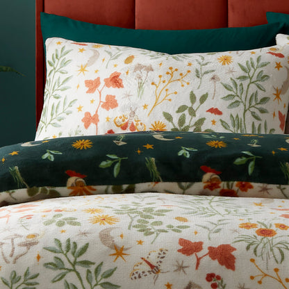 Botanical Mushrooms Duvet Cover Set in Natural - Duvet Cover Set - Fusion