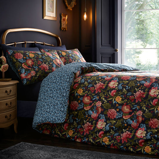 Bejewelled Duvet Cover Set in Navy - Duvet Cover Set - Dreams & Drapes