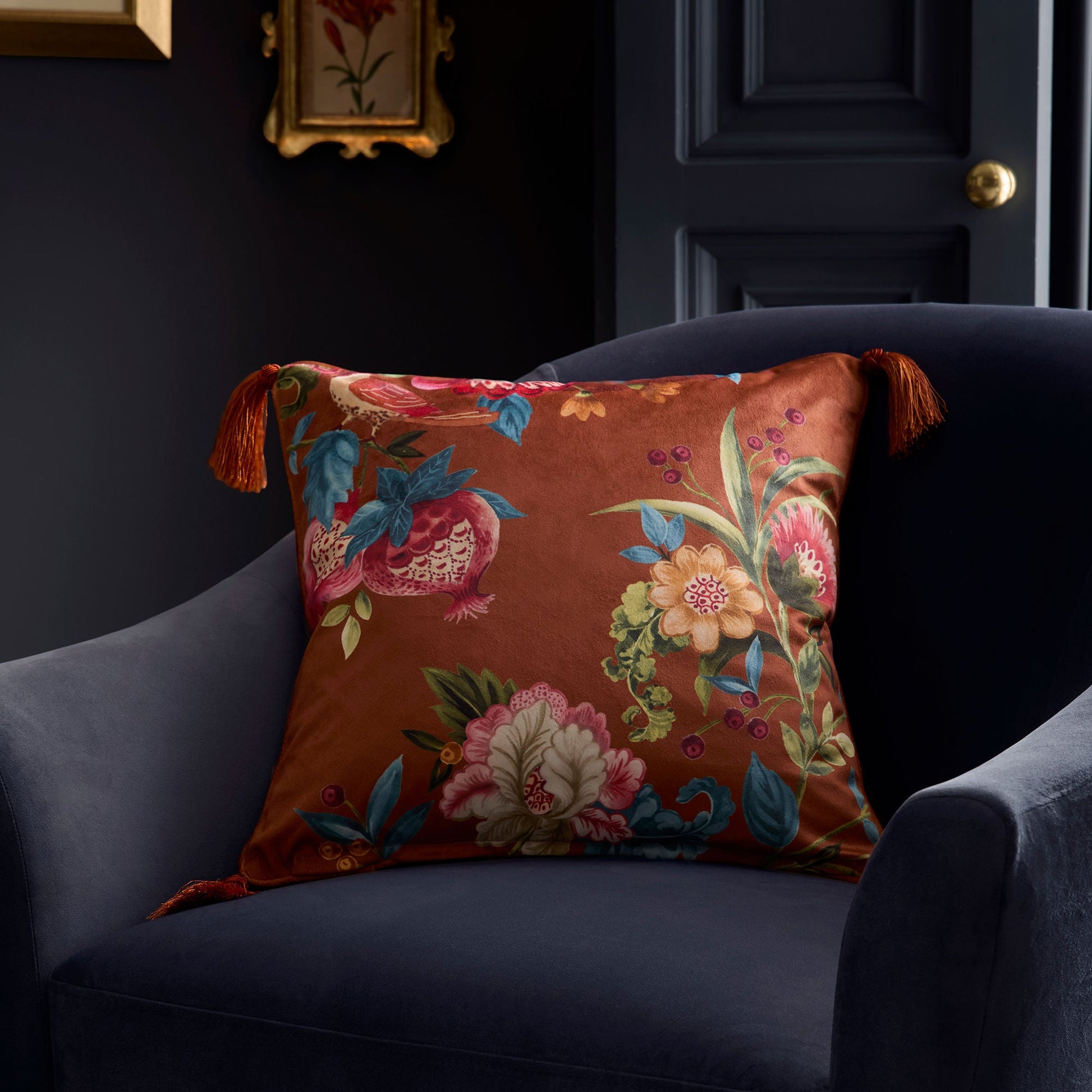 Bejewelled Cushion in Spice 43 x 43cm - Cushion - Dreams & Drapes