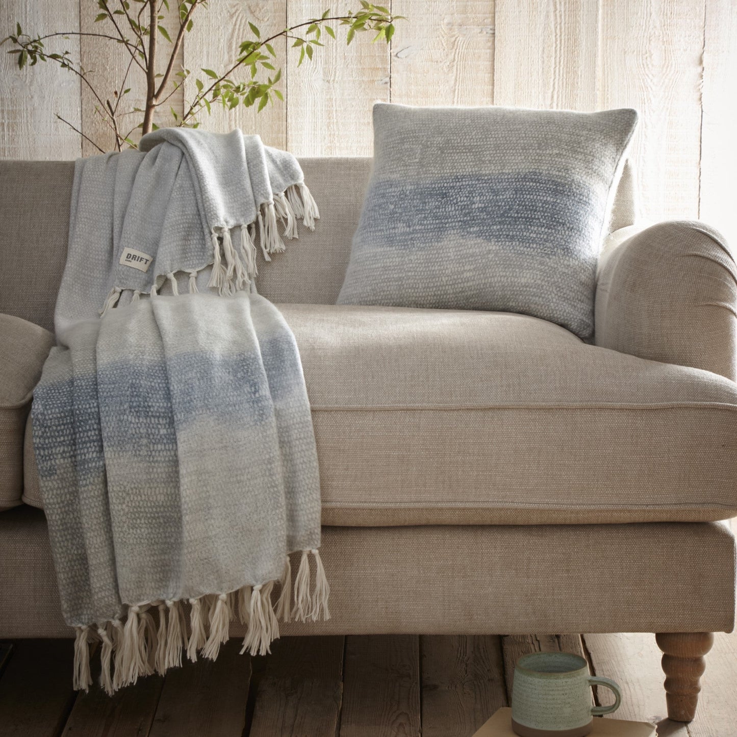 Bretton Cushion by Drift Home in Green 43 x 43cm - Cushion - Drift Home