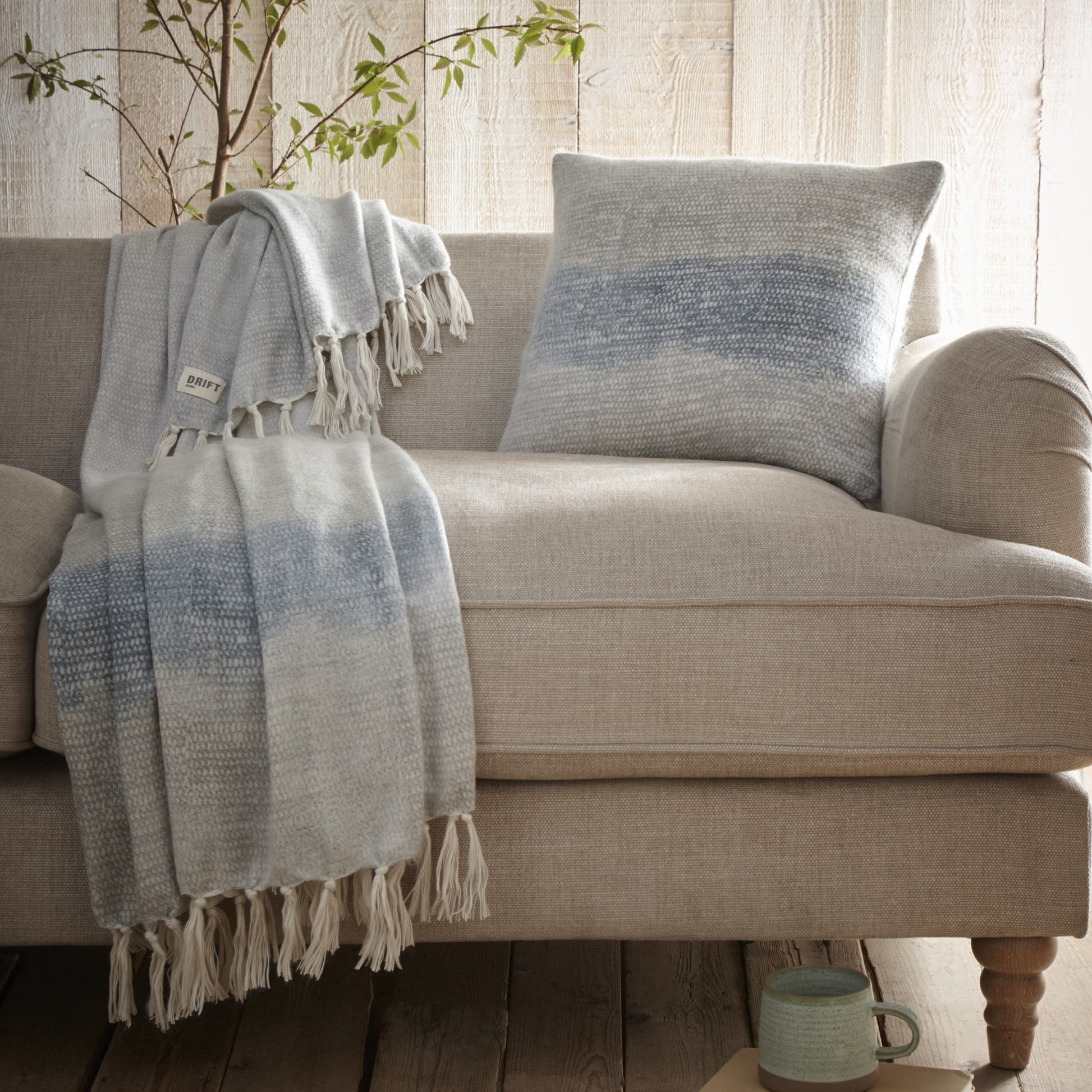 Bretton Cushion by Drift Home in Green 43 x 43cm - Cushion - Drift Home