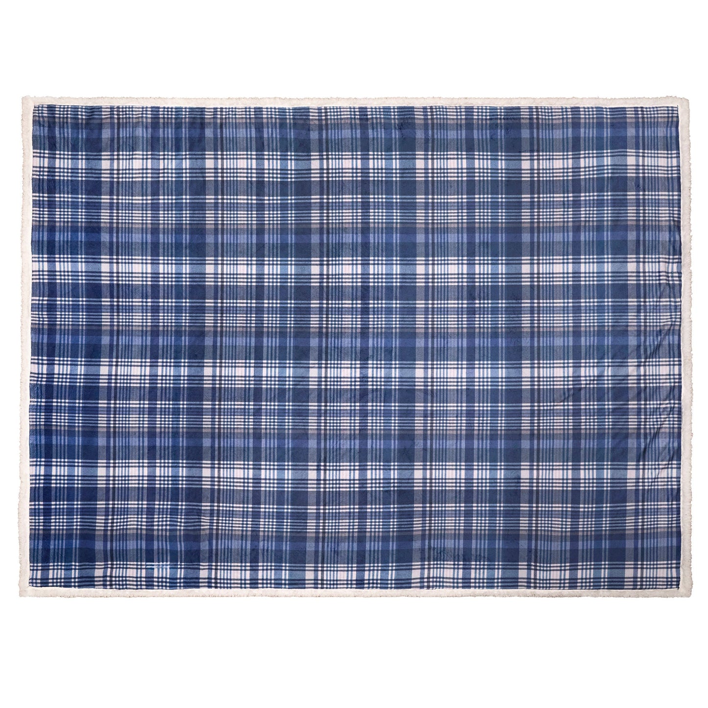 Bennet Check Throw in Navy 150 x 200cm - Throw - D & D