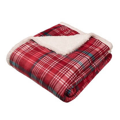 Bennet Check Throw in Red 150 x 200cm - Throw - D & D