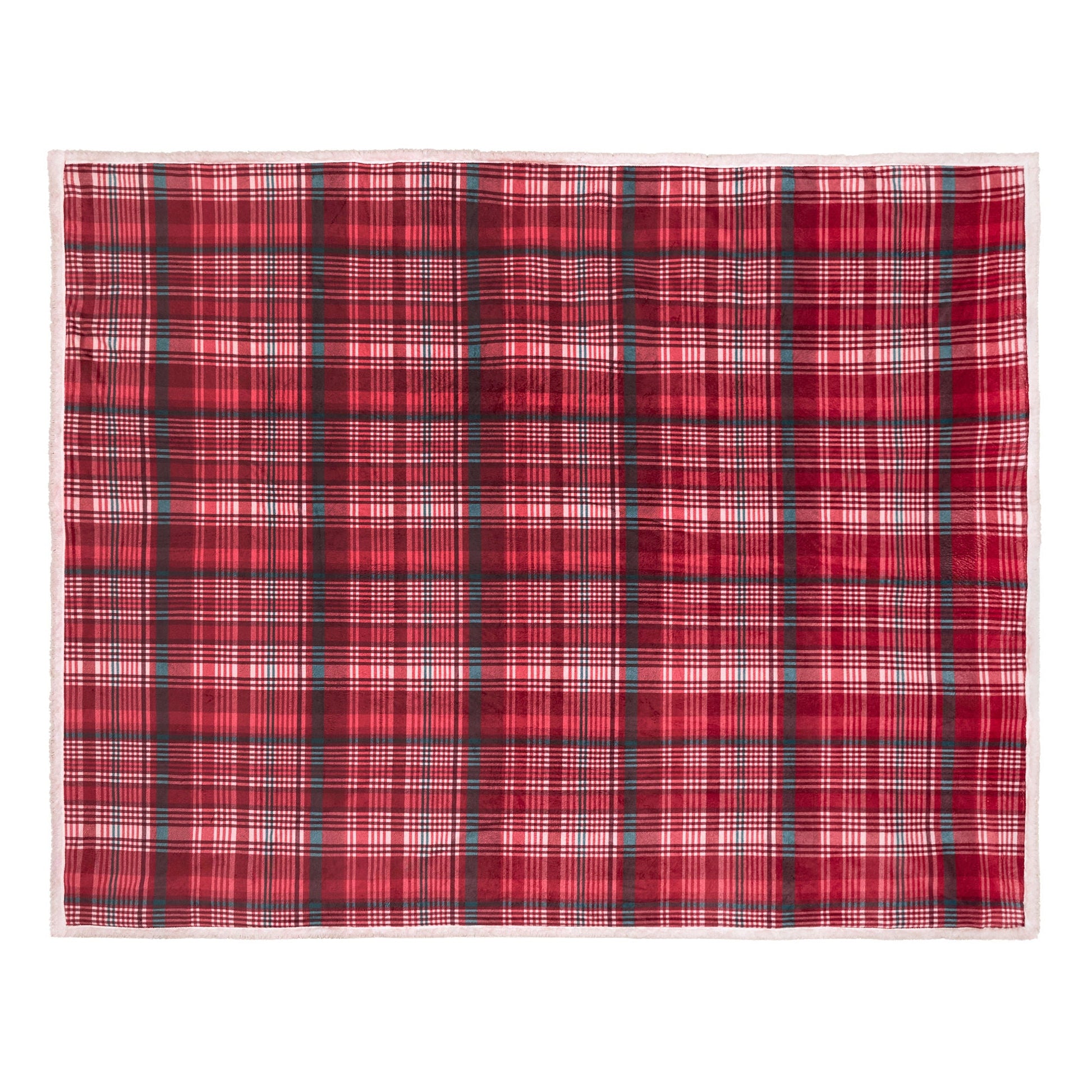 Bennet Check Throw in Red 150 x 200cm - Throw - D & D