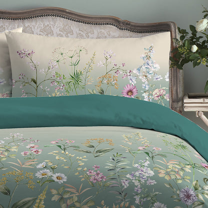 Botanical Garden Duvet Cover Set in Teal
