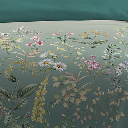 Botanical Garden Duvet Cover Set in Teal