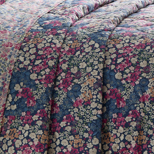 Bessie Bedspread in Navy 200 x 230cm - Bedspread - Dreams & Drapes