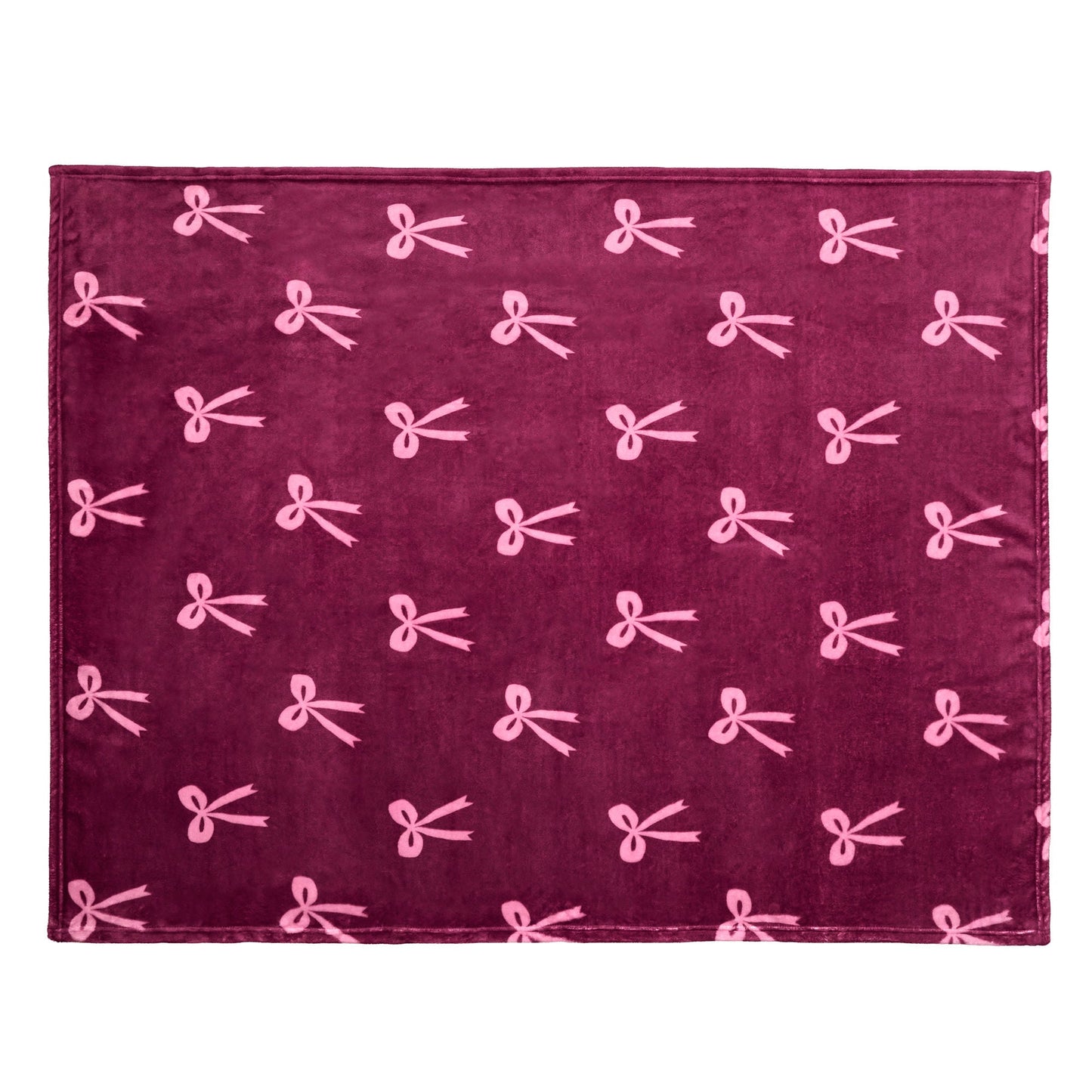 Bows Throw in Berry 120 x 150cm - Throw - Fusion