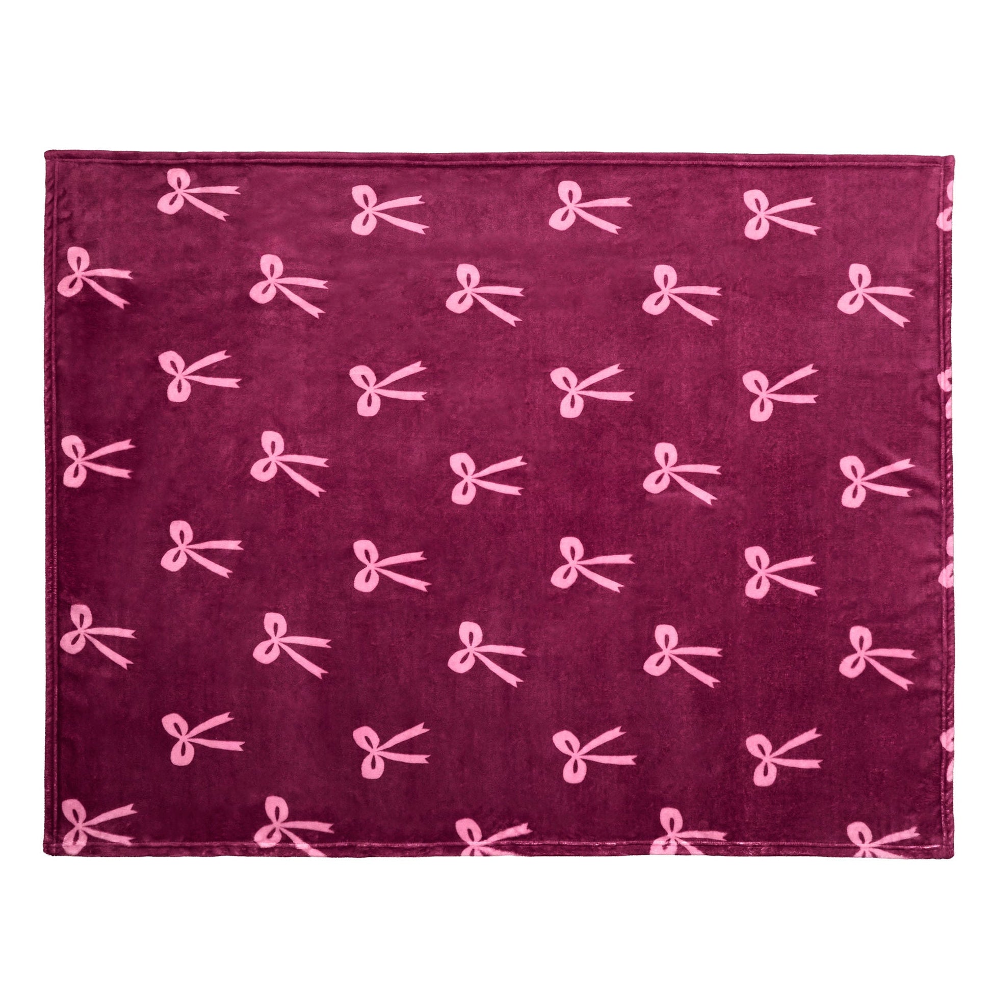 Bows Throw in Berry 120 x 150cm - Throw - Fusion