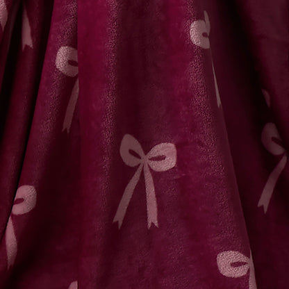Bows Throw in Berry 120 x 150cm - Throw - Fusion