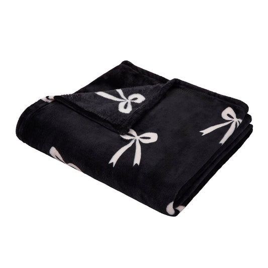 Bows Throw in Monochrome 120 x 150cm - Throw - Fusion
