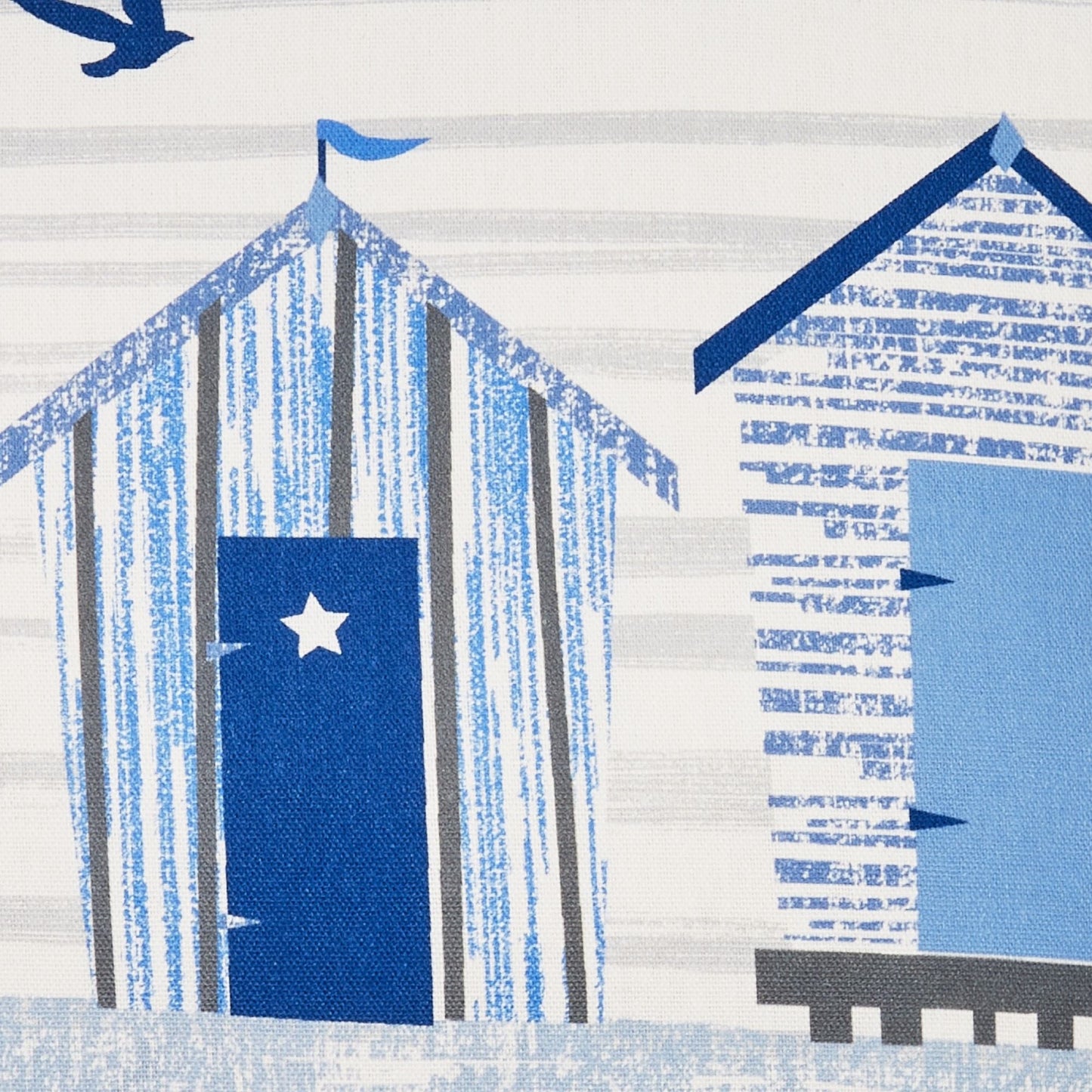 Beach Huts Outdoor Cushion by Fusion in Blue 43 x 43cm - Cushion - Fusion
