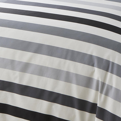 Beckett Stripe Duvet Cover Set by Bedlam in Monochrome - Duvet Cover Set - Bedlam