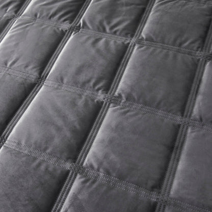 Brighton Square Duvet Cover Set by Soiree in Slate - Duvet Cover Set - Soiree