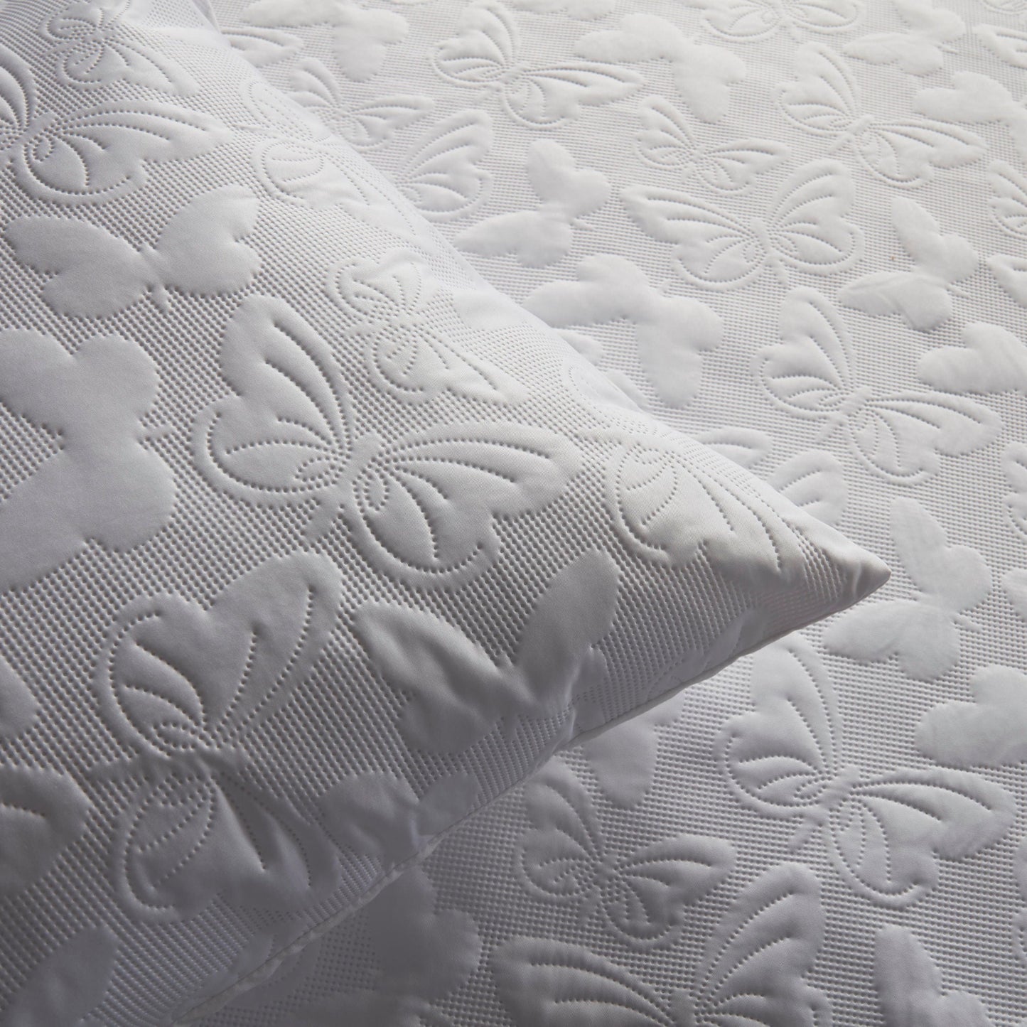 Butterfly Garden Duvet Cover Set by Serene in White - Duvet Cover Set - Serene