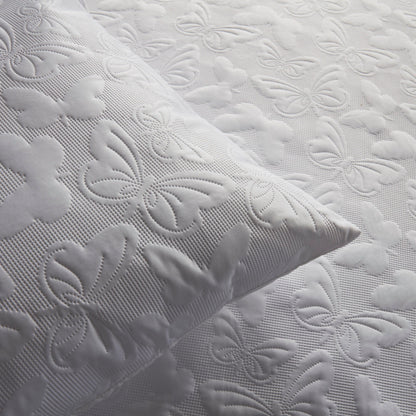 Butterfly Garden Duvet Cover Set by Serene in White - Duvet Cover Set - Serene
